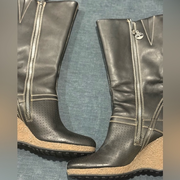 NWOB Timberland Monogram Tall Classic Wedge Boots style number 86324 - Picture 4 of 8